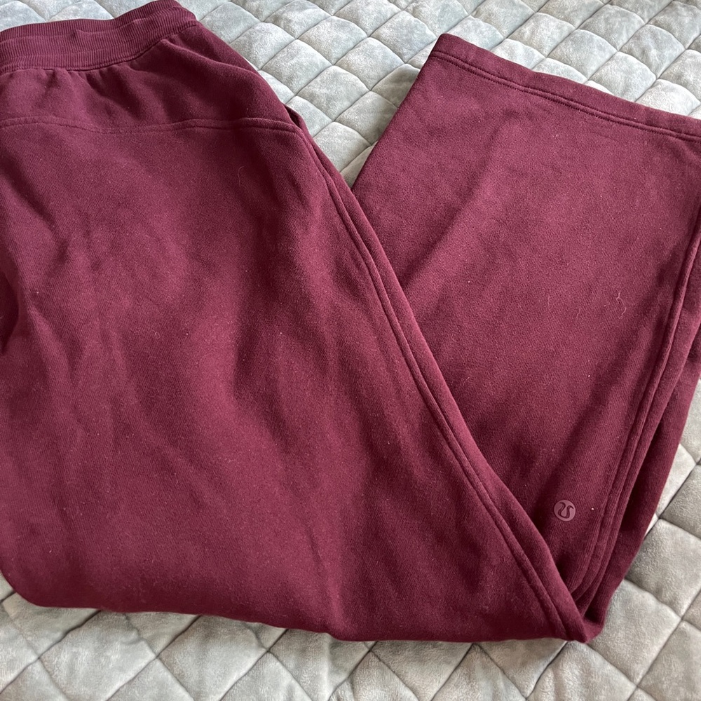 Lululemon Athletica Burgundy Wide Leg Pants
